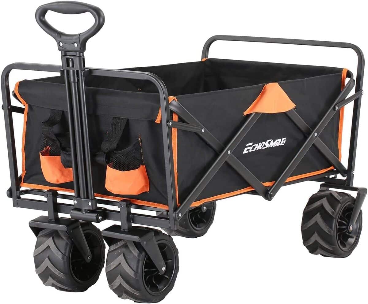 Test du chariot pliable EchoSmile 160 kg : idéal pour plage et camping