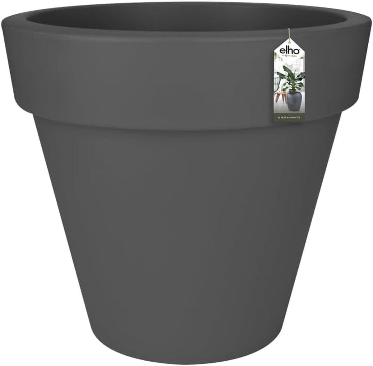 Test du pot Elho Pure Round 100 : élégance anthracite