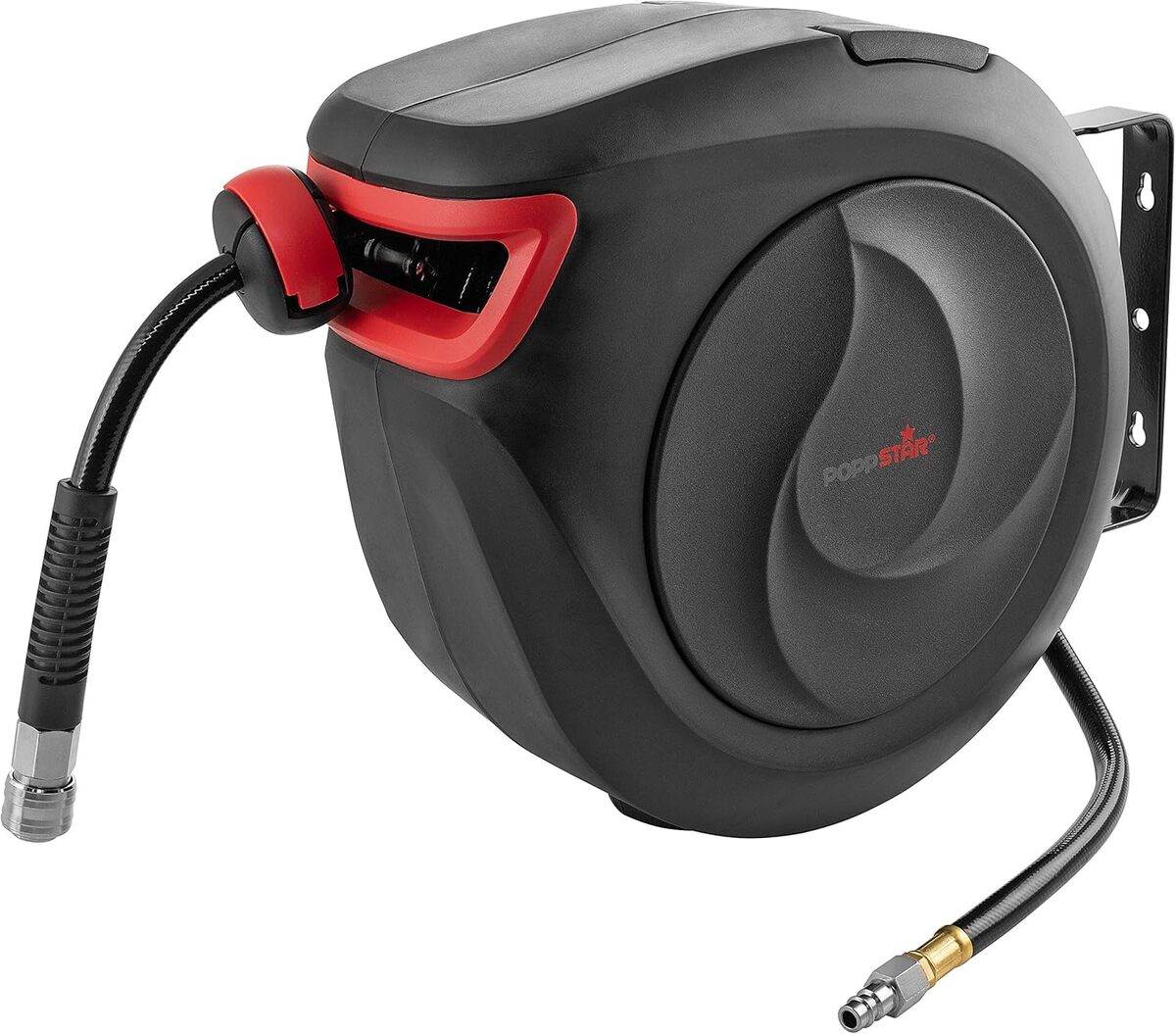 Test : enrouleur de tuyau d'air comprimé Poppstar 30m automatique