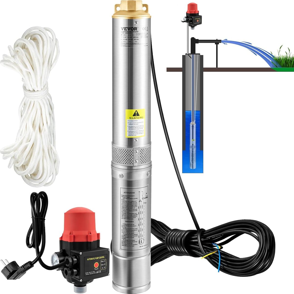 Test pompe immergée Vevor 750 W performance et polyvalence — free download