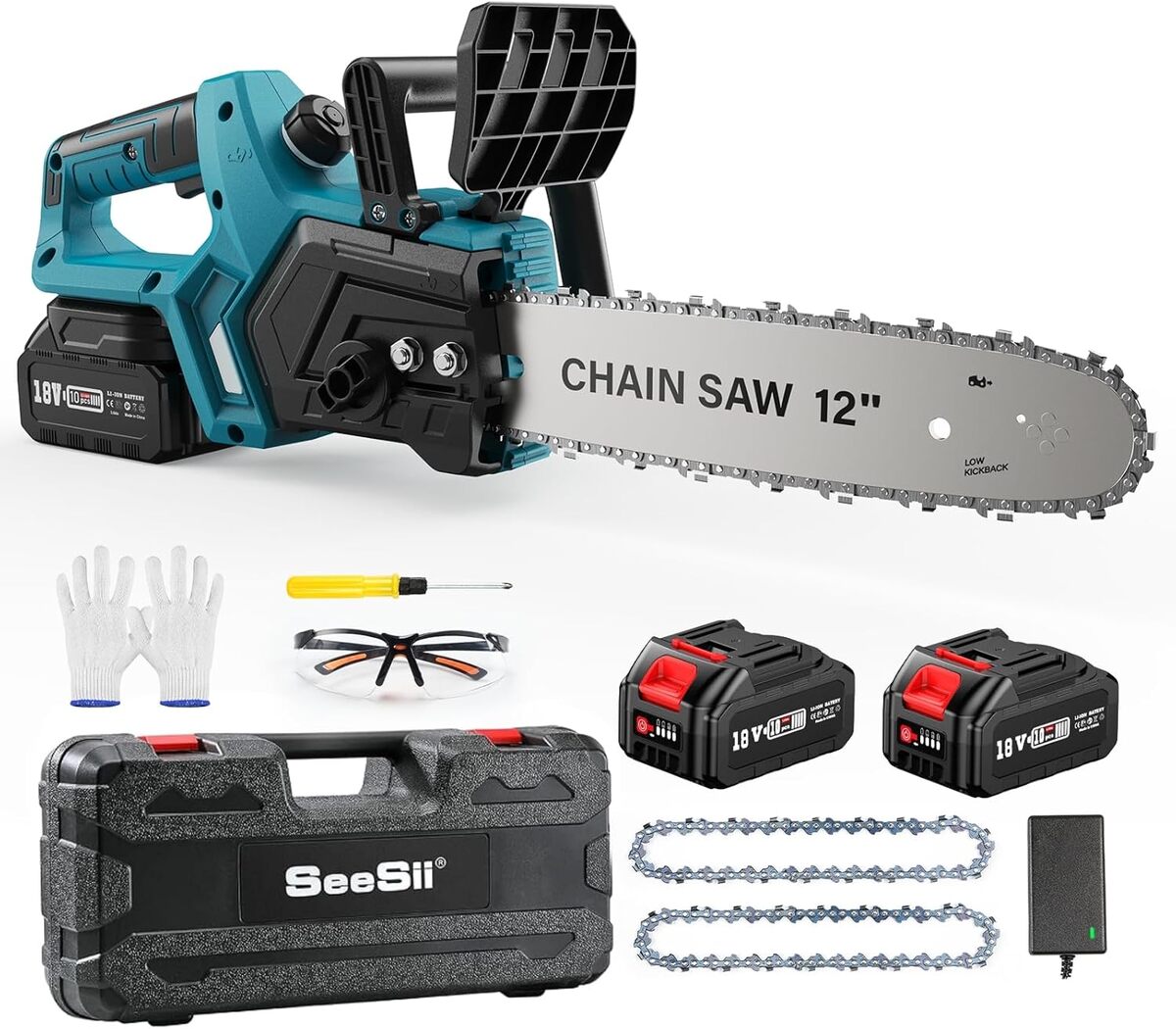 Test : tronçonneuse électrique sans fil SeeSii 12 pouces avec double batterie 10000 mAh