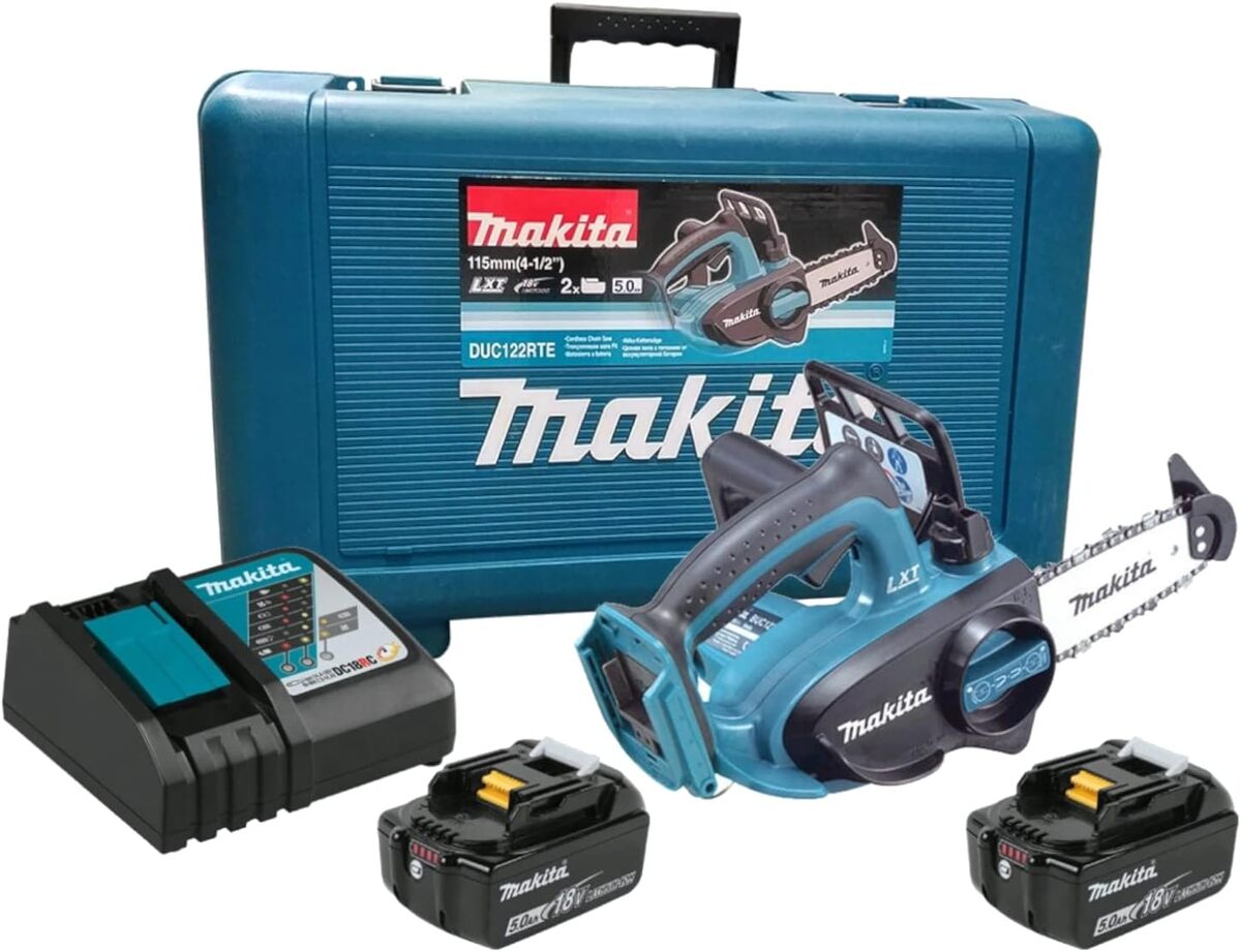 Test : tronçonneuse sans fil Makita 18V DUC122RTE et ses batteries puissantes