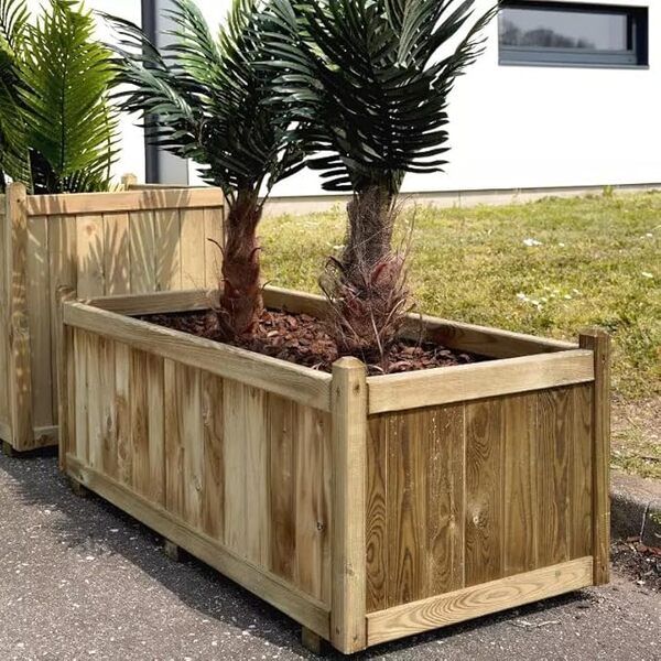 Bac à Fleurs rectangulaire en Bois Vendôme - 120 x 60 x 50 cm