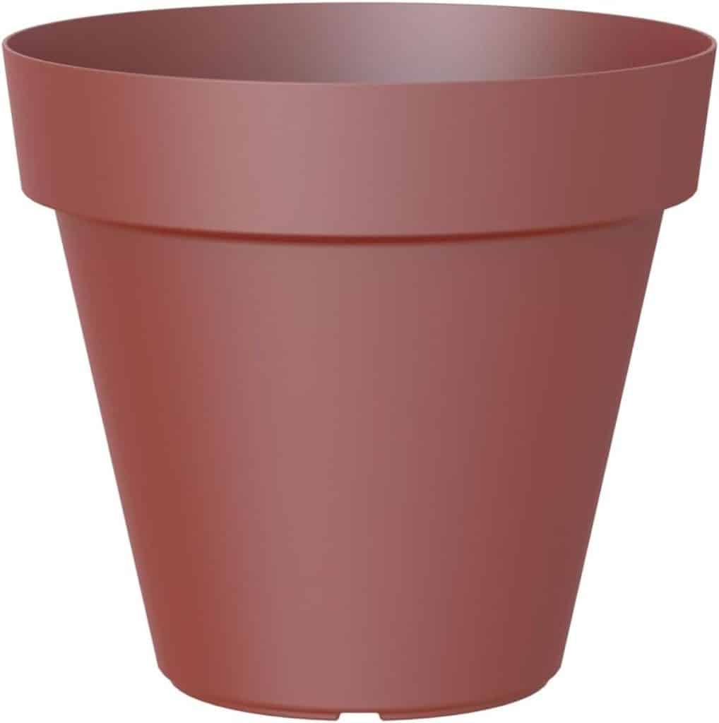 Avis sur le pot rond Artevasi Capri 60 cm en plastique rouge foncé