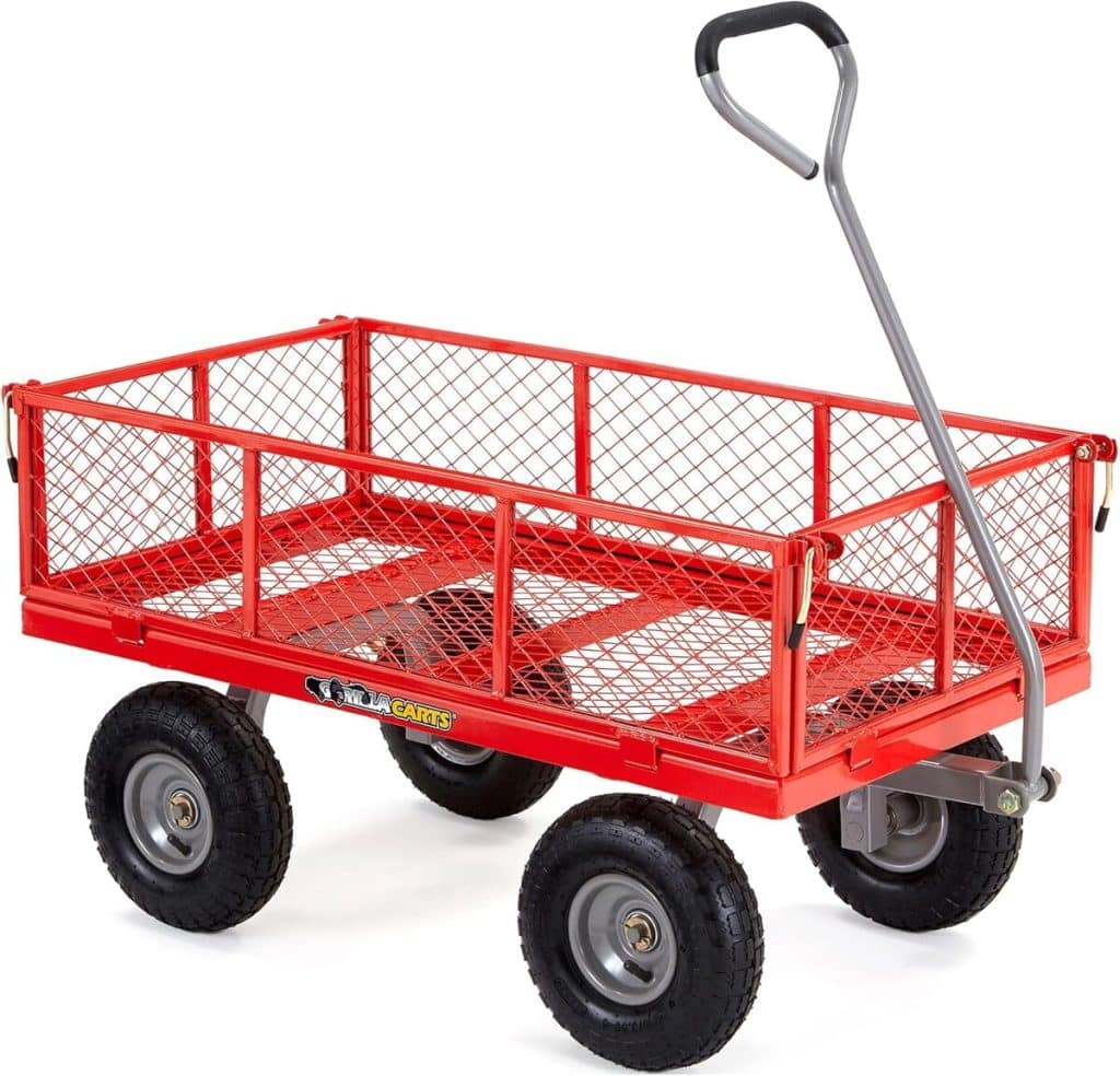 Test du chariot utilitaire Gorilla Carts 362, 9 kg rouge