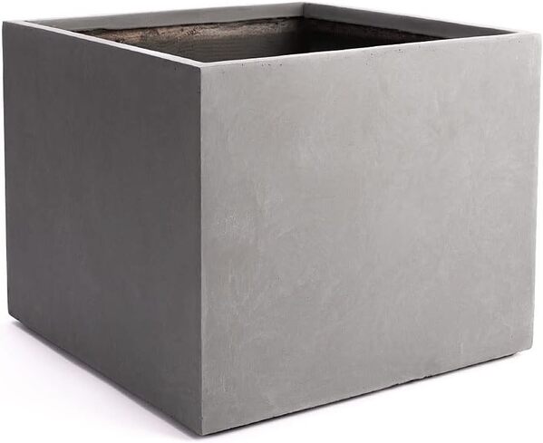 Pflanzwerk® Pot de Fleur Cube Jardinière Gris 23x23x23cm *Résistant au Gel* *Protection UV* *Qualité européenne*