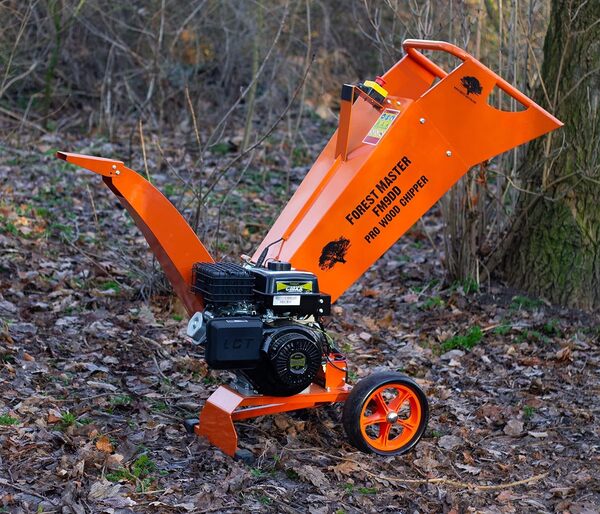Forest Master FM9DD Broyeur à Bois Professionnel – Moteur à Essence Puissant 9 CV, Puce jusqu'à 75 mm de diamètre