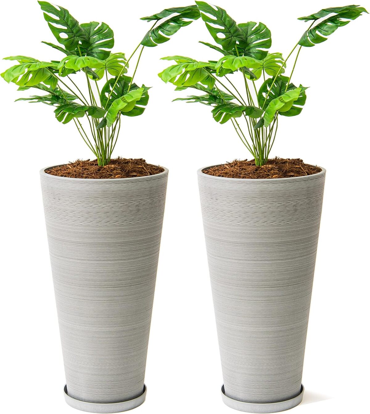 Test de la jardinière XBrand, modèle 71, 4 cm en gris clair