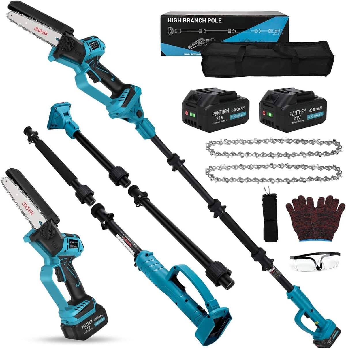 Test : mini tronçonneuse sans fil 8000mAh pour élagage