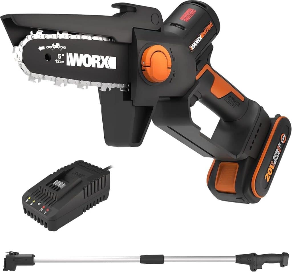 Test : worx nitro mini tronçonneuse 20V sans fil