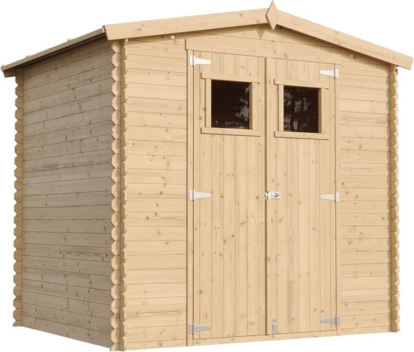 Abri de Jardin en Bois - Stockage extérieur I236xL226xH218 cm/ 4.33 m2 Petit abri à Outils, Local à vélos - Toit imperméable, fenêtres TIMBELA M369