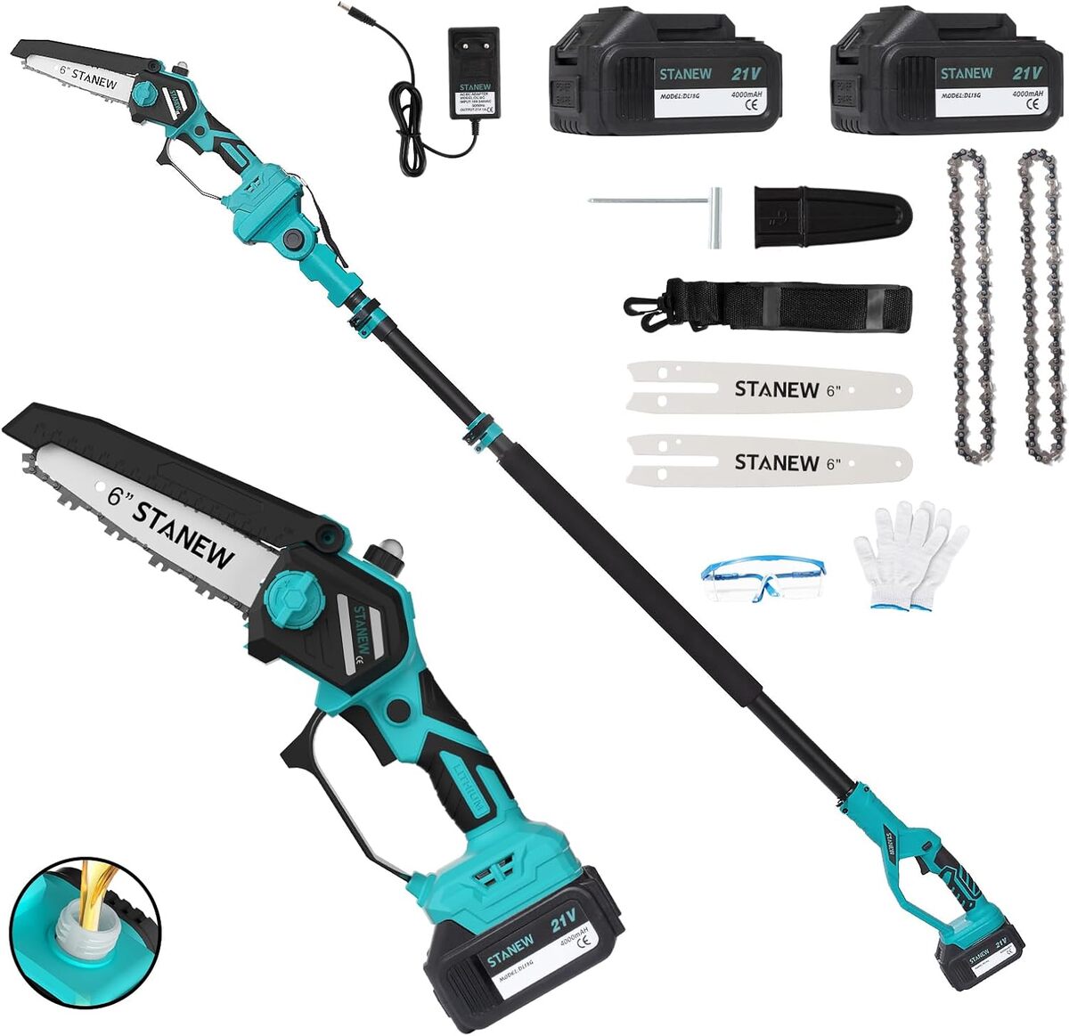 Test de la tronçonneuse télescopique STANEW 2 en 1 : performances et polyvalence