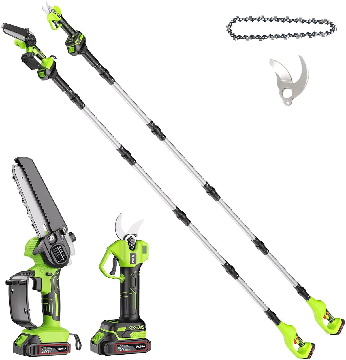 Test de l'ensemble 4-en-1 AOKIA : mini tronçonneuse et sécateur électrique