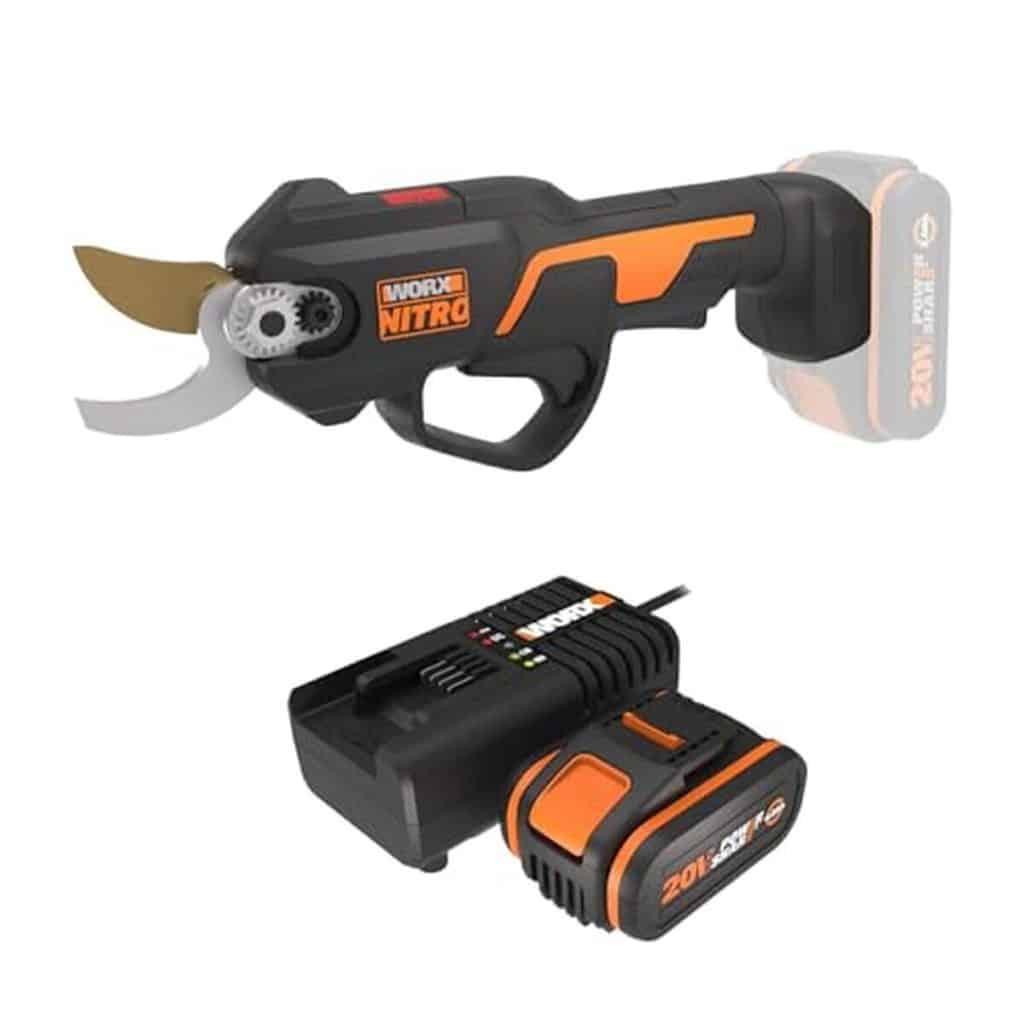 Test du sécateur 20V Worx Nitro WG330E : performance et légèreté