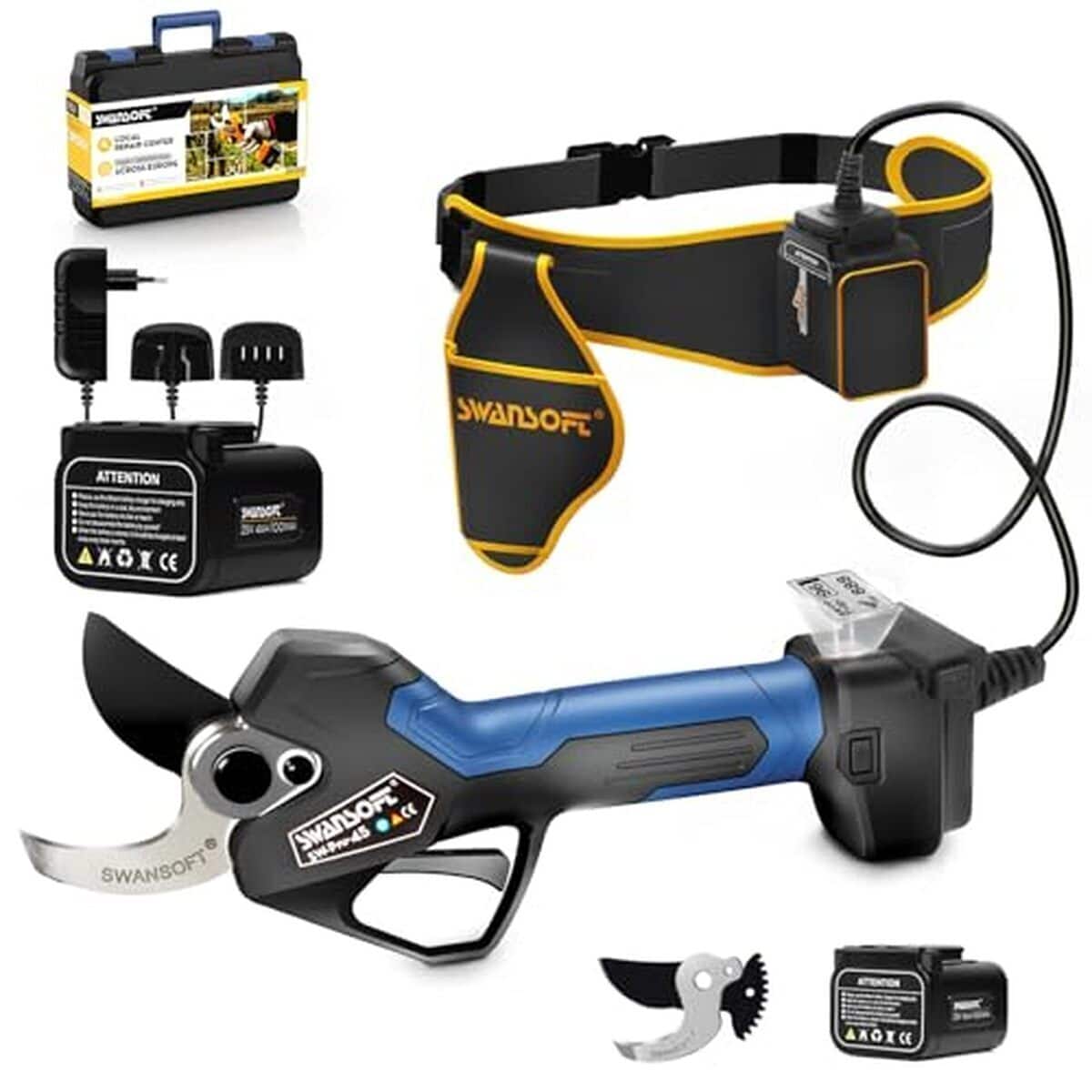 Test du sécateur électrique SWANSOFT PRU45 45mm : efficacité et performance au jardin