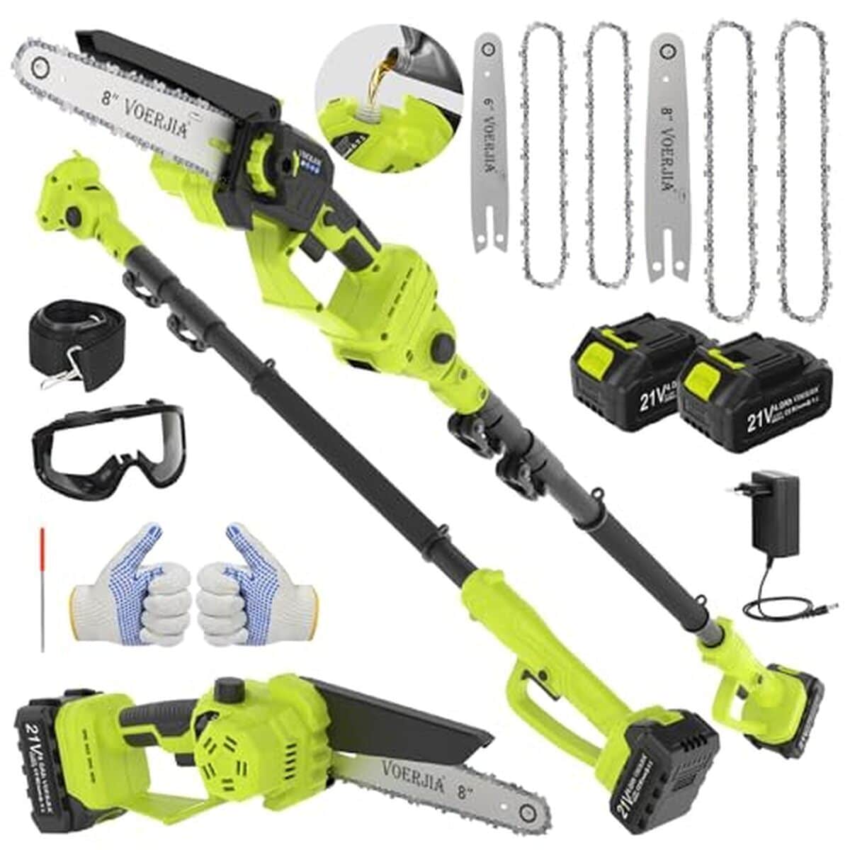 Test de la VOERJIA élagueuse 2-en-1 : performance et polyvalence
