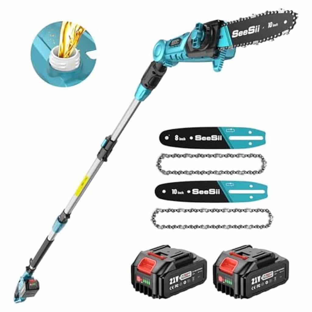 Test de l'élagueuse télescopique Seesii : puissance et autonomie au jardin