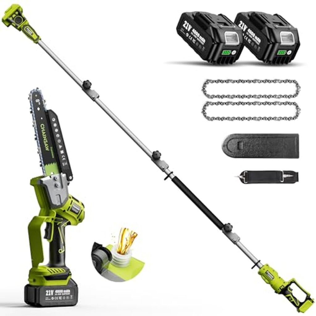 Test tronçonneuse télescopique Supstable 2-en-1 : performance sur perche de 4, 8 m